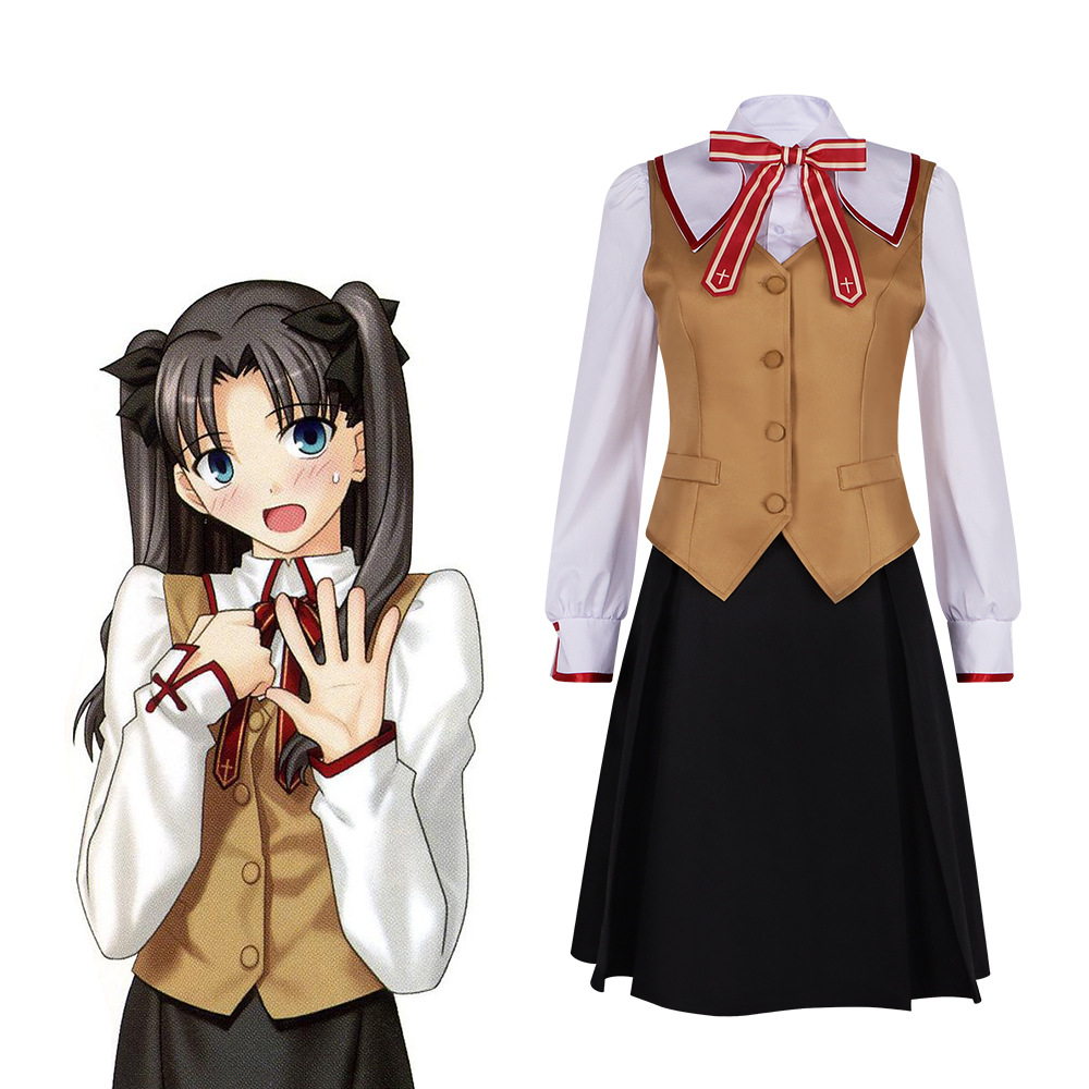 Party Games Night - Costume Cosplay Uniforme Scolastica di Tohsaka