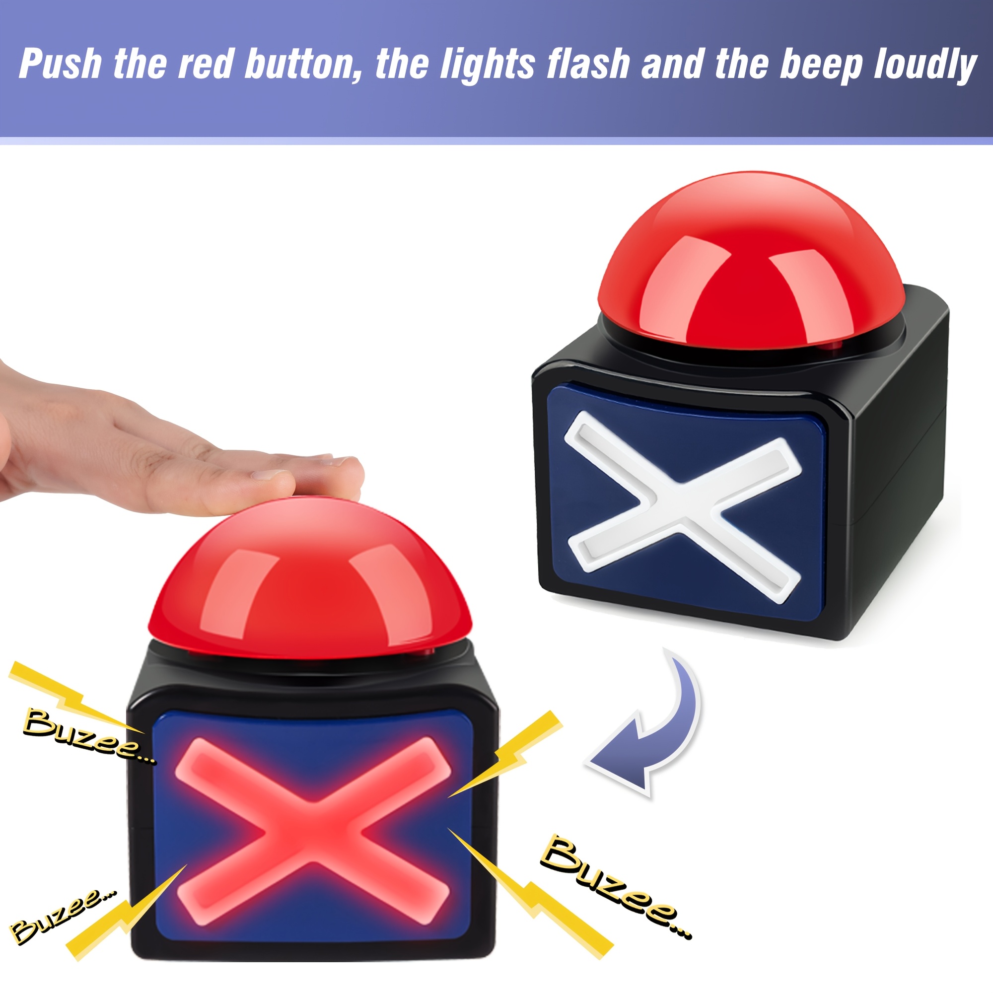 Buzzer Luminoso Nero e Rosso c - Party Games Night recensione e prezzo
